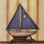 Sailboat with Star by Kim Lewis