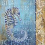 Sea Horse and Sea by Art Licensing Studio