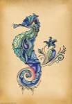 Seahorse by Green Girl Canvas