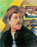 Self Portrait in a Hat by Paul Gauguin