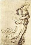 Sepia Woman Dancing by Pietro V. Perugino