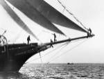 Ship Crewmen Standing on the Bowsprit, 1923 by Edwin Levick