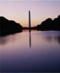 Silhouette of the Washington Monument, Washington, D.C., USA