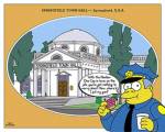 Simpsons - Springfiled Town Hall (postercard)