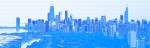Skyline of Chicago in Blue by Panoramic Images