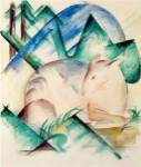 Sleeping Deer by Franz Marc