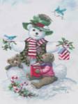 Snowman Teddy Bear l by Janet Kruskamp