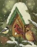 Snowy Birdhouse by William Vanderdasson