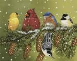 Snowy Feathered Friends by William Vanderdasson