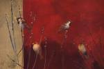 Sparrows in Willow by Ellen Granter