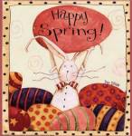 Spring Bunny Holding Egg by Dan Dipaolo