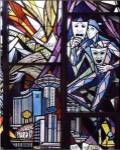 Stained glass window in the Guardian Angel Cathedral, Las Vegas, Nevada