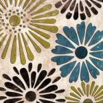 Stencil Flowers I - mini by N. Harbick