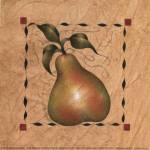 Stenciled Pear I by Barbara Palmer