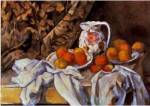 Still Life with Curtain and Pitcher by Paul Cezanne