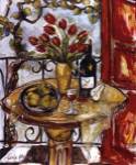 Still Life Wtih Blooming Red Tulips by Nicole Etienne