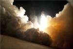 STS-130 Exhaust Cloud Engulfs Launch Pad 39A