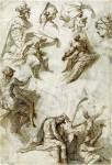 Studies of Figures and Architecture by Perino del Vaga