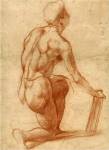 Study of a Kneeling Figure by Andrea Del Sarto