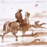 Study of Horses and Joc by Gustave Moreau