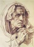 Study of the Head of an Old Woman by Jean-Baptiste Greuze