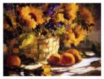 Sunflowers With Purple by Betty Carr