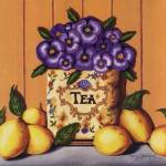 Tea Pansies by Kathy Middlebrook