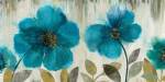 Teal Flowers - Oversize by Asia Jensen