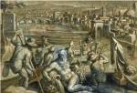 The Arno with Fishermen by Stradanus