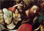 The Carrying of the Cross. detail of Christ and St. Veronica by Hieronymus Bosch