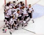 The Chicago Blackhawks celebrate winning Game 6 of the 2013 Stanley Cup Finals