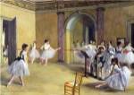 The Dance Foyer at the Opera on the rue Le Peletier, 1872 by Edgar Degas
