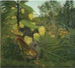 The Fight Between a Tiger and Buffalo, 1908 by Claude Rousseau