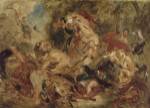 The Lion Hunt, c 1854 by Eugene Delacroix