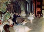The Rehearsal of the Ballet on Stage by Edgar Degas