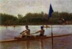 Thomas Eakins - Biglin Brothers, Turning the Stake Size 25x17 by Thomas Eakins