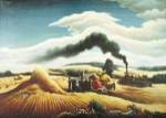 Threshing Wheat by Thomas Hart Benton
