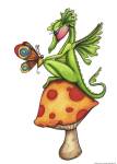 Toadstool Sitter - Dragon by Jennifer Nilsson
