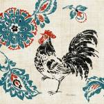 Toile Rooster II by Pamela Gladding