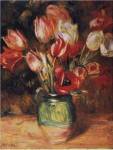 Tulips in a Vase by Pierre-Auguste Renoir