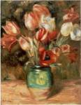 Tulips in a Vase by Pierre-Auguste Renoir