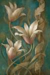 Tulips on Teal by Elaine Vollherbst-Lane