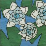 Turquoise Batik Botanical II by Andrea Davis