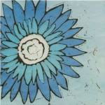 Turquoise Batik Botanical III by Andrea Davis