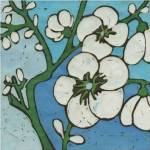 Turquoise Batik Botanical V by Andrea Davis