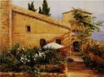 Tuscan Courtyard by Kate Palmer