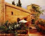 Tuscan Courtyard by Kate Palmer