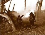 Two American Soldiers Storming a Bunker