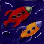 Two Rockets Blast Off by Dona Turner