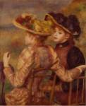 Two Seated Young Girls by Pierre-Auguste Renoir
